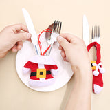 Loskii,Creative,Christmas,Small,Clothes,Pants,Tableware,Kitchen,Restaurant,Hotel,Layout,Knife,Spoon,Decorations