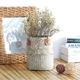 Decorative,Woven,Flower,Basket,Dried,Flowers,Flower,Arrangement,Basket,Retro,Woven,Straw,Storage,Flower,Basket