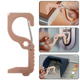 Opener,Handheld,Brass,Keychain,Opening,Doors,Press,Elevator,Button,Avoid,Contacting,Pulls