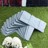 20Pcs,Garden,Fence,Edging,Cobbled,Stone,Effect,Plastic,Edging,Plant,Border,Decorations