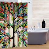 Bathroom,Fashion,Waterproof,Polyester,Colorful,Pattern,Mildewproof,Shower,Curtain,12pcs,Hooks