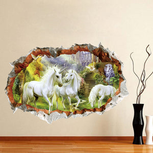 Miico,Creative,Unicorn,Broken,Removable,Decorative,Decor,Sticker