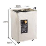 Single,Cloth,Wheels,Hamper,Oxford,Cloth,Storage,Aluminum,Frame,Storage,Baskets