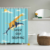 180x180cm,Cartoon,Bathroom,Fabric,Shower,Curtain,Waterproof,Polyester,Hooks