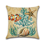 Cartoon,Ocean,Creature,Turtle,Pillow,Cotton,Linen,Square,House,Decor,Cushion,Cover