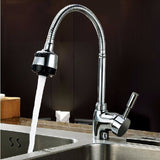 Chrome,Kitchen,Faucet,Rotate,Spout,Basin,Bathroom,Water,Mixer