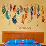 Fashion,Dream,Catcher,Feathers,Removable,Sticker,Mural,Vinyl,Decals