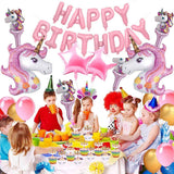 Unicorn,Aluminium,Balloon,Children's,Festival,Birthday,Party,Decoration