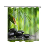 Bamboo,Stone,Toilet,Cover,Shower,Curtain,Rings