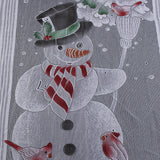 Christmas,Curtains,White,Snowman,Window,Decor,Party,Curtains,Decorations