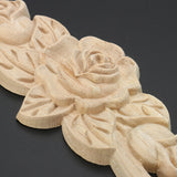 20X5cm,Carved,Onlay,Applique,Unpainted,Flower,Decoration