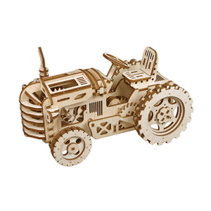 Wooden,Tractor,Puzzle,Model,Mechanical,Gears,Brain,Teaser,Desktop,Decorations,Birthday