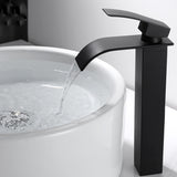 Waterfall,Black,Bathroom,Basin,Faucet,Single,Lever,Single,Washing,Bathroom