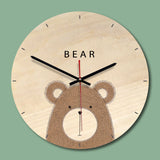 Wooden,Clock,Livingroom,Animal,Printing,Painting,Clock,Creative,Clock,Decor