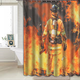 Waterproof,Polyester,Fabric,Shower,Curtain,Firemen,Design,Bathroom,Decoration