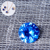 3.25ct,Sapphire,Round,Faceted,Shape,AAAAA,Loose,Gemstone,Decorations