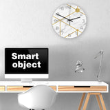 Loskii,CC016,Creative,Marble,Pattern,Clock,Clock,Quartz,Clock,Office,Decorations