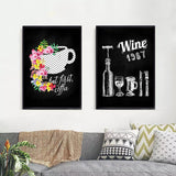 Unframed,Canvas,Coffee,Paintings,Kitchen,Decoration,Poster,Frameless,Decorations