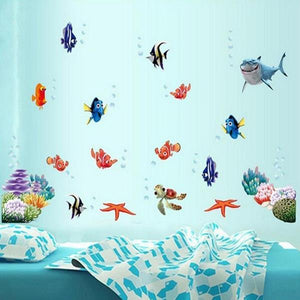 Coloful,Under,Water,World,Sticker,Living,Decoration,Creative,Decal,Mural