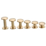 Solid,Brass,Button,Screw,Screw,Leather,Button,Screws