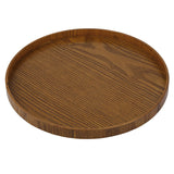 KCASA,Wooden,Round,Plate,Natural,Fruit,Tableware,Serving,Solid,Plate