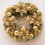 Luxury,Golden,Christmas,Light,Window,Wreath,Light,Decor