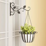 Hanging,Flower,Stand,Outdoor,Balcony,Hanging,Basket,Stand,Green,Radish,Hanger,Wrought,Hanger