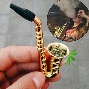 Portable,Smokin,Pipes,Saxophone,Metal,Creative,Hoookah,Gifts