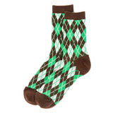 Cotton,Retro,Lattice,Socks,Multicolor,Elastic,Middle,Socks