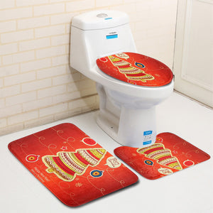 Christmas,Decoration,Santa,Snowman,Bathroom,Toilet,Covers