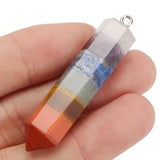 Chakra,Healing,Layered,Crystal,Faceted,Stick,Healing,Balancing,Pendants