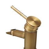 Bamboo,Vintage,Bronze,Bathroom,Basin,Faucet,Water,Mount,Mixer