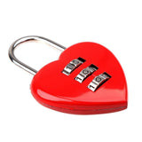 Heart,Shaped,Digit,Travel,Luggage,Resettable,Combination,Padlock,School,Gym&Sports,Locke