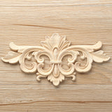 Carving,Applique,Unpainted,Flower,Applique,Carving,Decal,Furniture,Cabinet,22x10cm