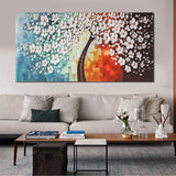 White,Flower,Paintings,Unframed,Canvas,Print,Picture,Decorations