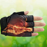 GREEN,Mountain,Motocross,Cycling,Glove,Bicycle,Sports,Antiskid,Print,Finger