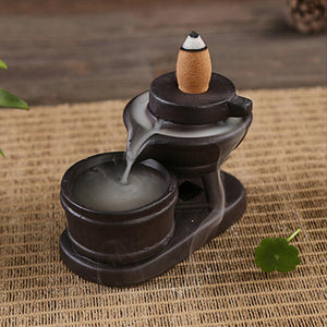 Backflow,Incense,Burner,Holder,Ceramic,Stone,Fragrant,Smoke,Backflow,Censer,Decor