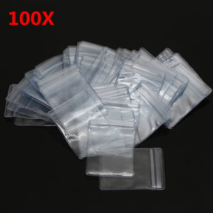 100Pcs,6x8cm,Reclosable,Ziplock,Wrapping,Adhesive,Transparent