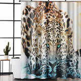 180cm,Leopard,Bathroom,Shower,Curtain,Waterproof,Fabric,Hooks