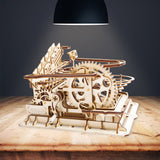 Wooden,Marble,Handcrank,Waterwheel,Magic,Crush,Puzzle,Model,Building,Mechanical,Model