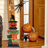 Halloween,Wooden,Pumpkin,People,Table,Decoration,Crafts