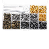 480Pcs,Double,Rivet,Metal,Studs,Leather,Clothes,Craft