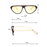 Womens,Leopard,Triangle,Small,Frame,Sunglasses,Outdoor,Eyewear