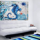 Large,Ocean,Seahorse,Tapestry,Hanging,Decor,Bohemian,Bedspread,Beach