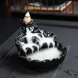 Creative,Incense,Burner,Waterfall,Backflow,Ceramic,Glaze,Censer,Holder,Decoration