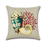 Snail,Printed,Cotton,Linen,Cushion,Cover,Concise,Beach,Style,Square,Decor,Pillow