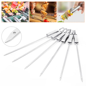 Skewers,Stainless,Steel,Skewers,Metal,Grilling,Skewers,Reusable,Sticks,Storage