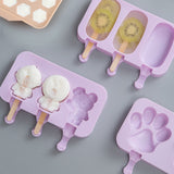 Cream,Cream,Silicone,Cartoon,Homemade,Popsicle,Popsicle,Wooden,Sticks