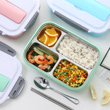 Stainless,Steel,Insulated,Bento,Lunch,Compartments,Outdoor,Camping,Picnic