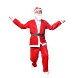 Loskii,Christmas,Santa,Claus,Costume,Adult,Cosplay,Christmas,Beard,Pants